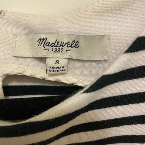 Madewell Striped Verse Dress in Black and White - Picture 6 of 7